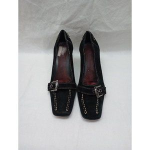 Aerosoles Women Slip On Heels Pumps Black Suede shoes Size US 10B